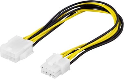 Förlängningskabel 8-pin EPS12V ha-ho, 0,25m