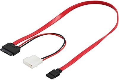 Slimline SATA för tex Slimline DVD, ström+data 1m