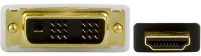 DVI-kabel DVI ha - HDMI ha 0.5m Svart