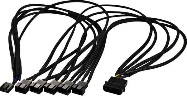Adapter splittkabel för 4-pins fläktar, från 1-5