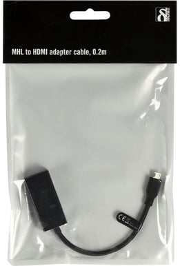 MHL adapter USB microB ha till HDMI ho Svart 0.2m