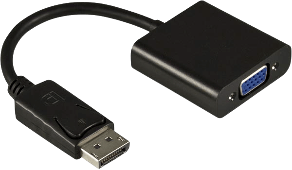 DELTACO Adapter DisplayPort ha till VGA ho Svart 0.2m