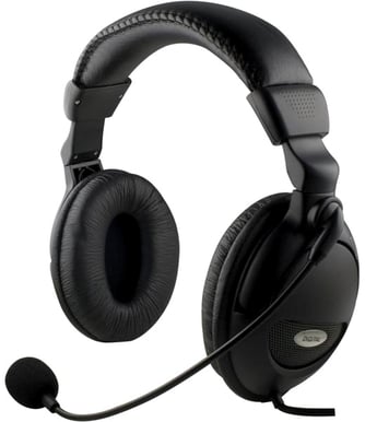 Deltaco Headset med Volymkontroll HL-9 Svart