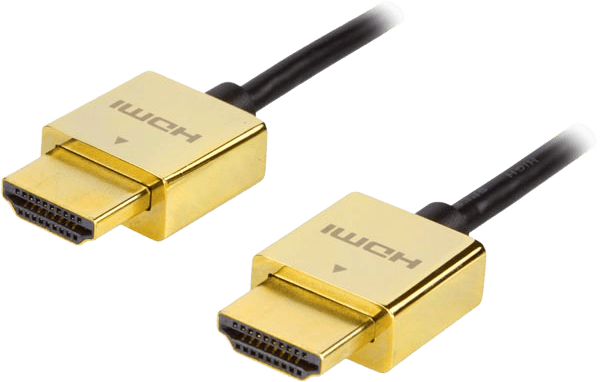 DELTACO HDMI-kabel 1.4 ha-ha Tunn Svart (F) 2 m
