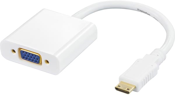 Adapter micro HDMI till VGA 0.2m Vit