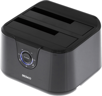 DELTACO HD docka för 2x2.5"/3.5" SATA till USB 3.0