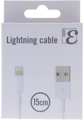 Lightningkabel Vit 0.15m