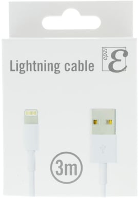 Lightningkabel 3m Vit