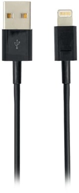 DELTACO Lightningkabel (MFi) Svart 2m