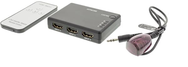 HDMI-switch, 4 ingångar till 1 utgång Fjärrkontroll