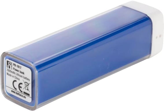 Deltaco PowerBank 2600mAh Blå