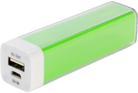 Deltaco PowerBank 2600 mAh Grön