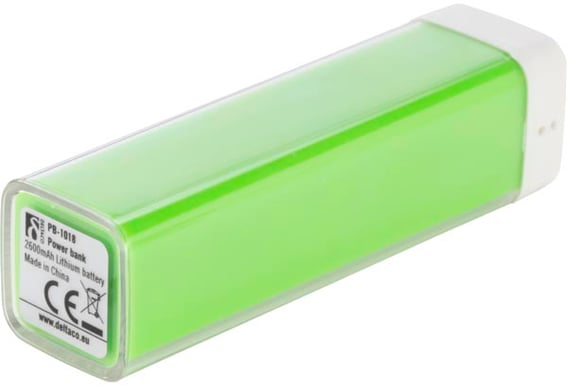 Deltaco PowerBank 2600 mAh Grön