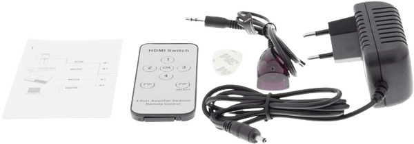 DELTACO HDMI-switch, 4 ingångar till 1 utgång Picture-In-Picture