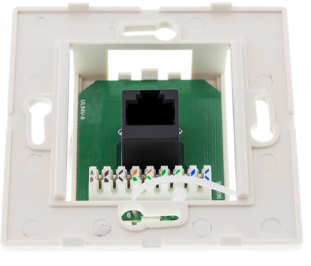 TP-vägguttag infälld 1-port Cat6 Vit