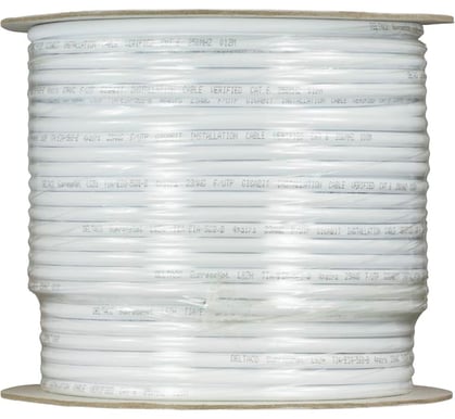 TP-installationskabel Cat6 Skärmad 100m Vit