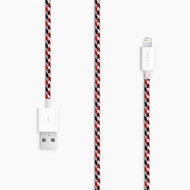 Le Cord Lightningkabel Krugeri (MFI) Tygsladd 1m