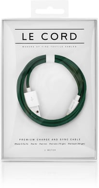 Le Cord Lightningkabel Solid Spruce (MFI) Tygsladd 1m