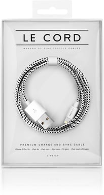 Le Cord Lightningkabel Crouwel (MFI) Tygsladd 1m