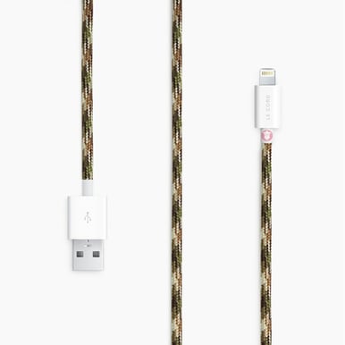 Le Cord Lightningkabel Camo (MFI) Tygsladd 1m