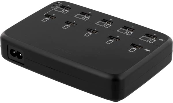 Laddstation 10-portar USB Svart
