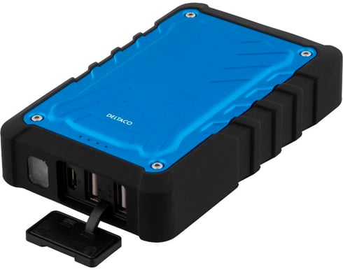 Deltaco PowerBank 7800mAh Blå/Svart