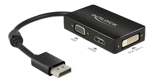 DeLock Adapter Displayport ha till HDMI/VGA/DVI