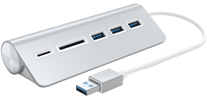 Satechi USB-adapter 5 portar Silver