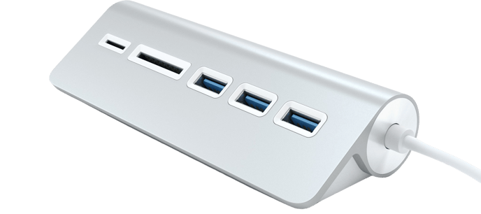 Satechi USB-adapter 5 portar Silver