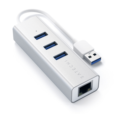 Satechi USB-hubb 3 portar Silver