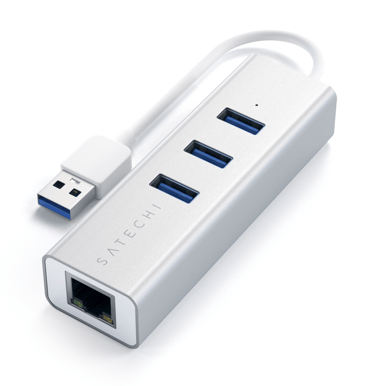 Satechi USB-hubb 3 portar Silver