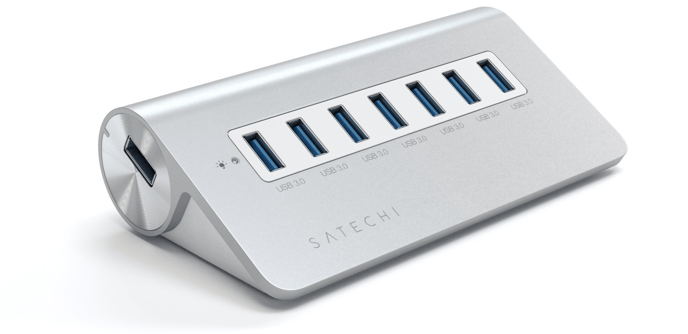 Satechi USB-adapter 7 portar Silver