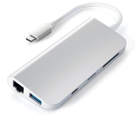 Satechi USB-C-multihubb PD 9 portar 49W Silver