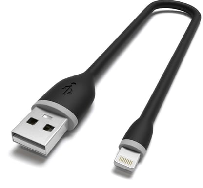 Satechi Flexibel Lightningkabel Svart 15 cm
