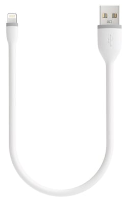 Satechi Flexibel Lightningkabel Vit 15 cm