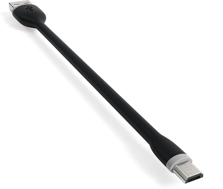 Satechi Flexibel Micro-USB-kabel 15cm Svart
