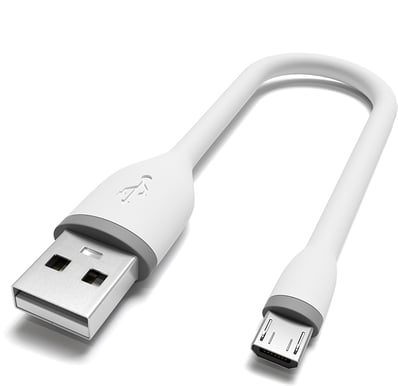 Satechi Flexibel Micro-USB-kabel 15cm Vit