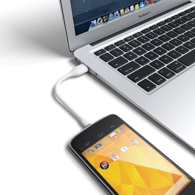 Satechi Flexibel Micro-USB-kabel 15cm Vit