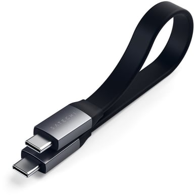 Satechi USB-kabel Flexible Flat C-C 22 cm Svart
