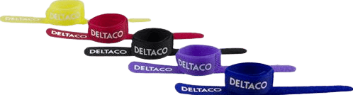 DELTACO Kardborrband 10-P Multifärg