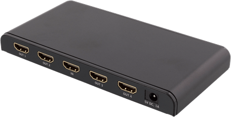 DELTACO HDMI-splitter 1 till 4 enheter