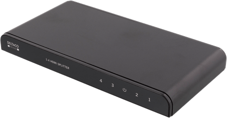 DELTACO HDMI-splitter 1 till 4 enheter