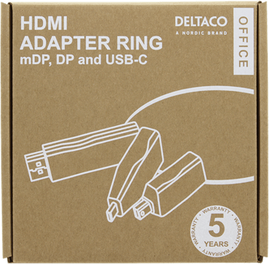 DELTACO Adapterring HDMI 3 anslutningar