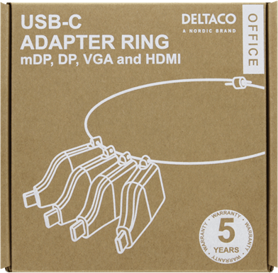DELTACO Adapterring HDMI 4 anslutningar