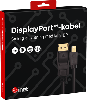 Inet DisplayPort - Mini DisplayPort Svart 1 m