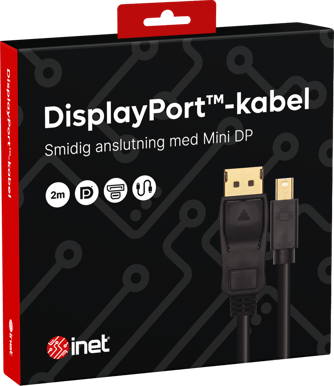 Inet DisplayPort - Mini DisplayPort Svart 2 m