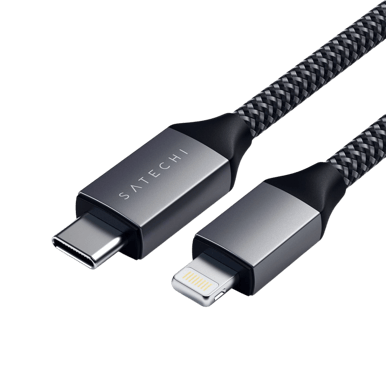 Satechi USB-C till Lightningkabel Svart 1.8 m