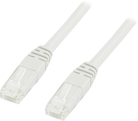 DELTACO TP-kabel Cat6 U/UTP Vit (F) 5 m