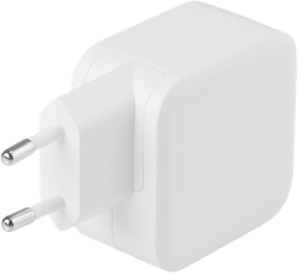 DELTACO Väggladdare GaN 1x USB-C 61 W PD Vit