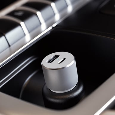 Satechi Billaddare USB-C/ USB-A 72 W Silver